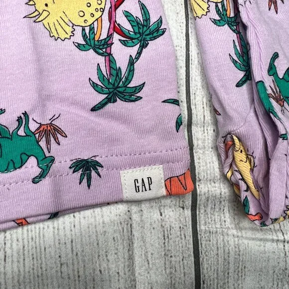 NWT Baby Gap 2 Piece Pjs lavender dinosaur print size 2T - Picture 9 of 11